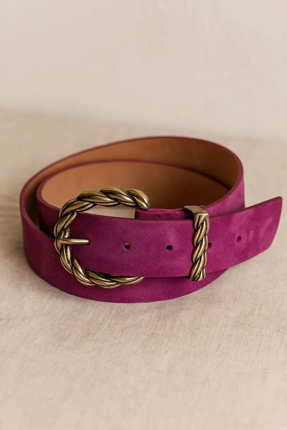 Ceinture en Cuir Boucle Torsadée