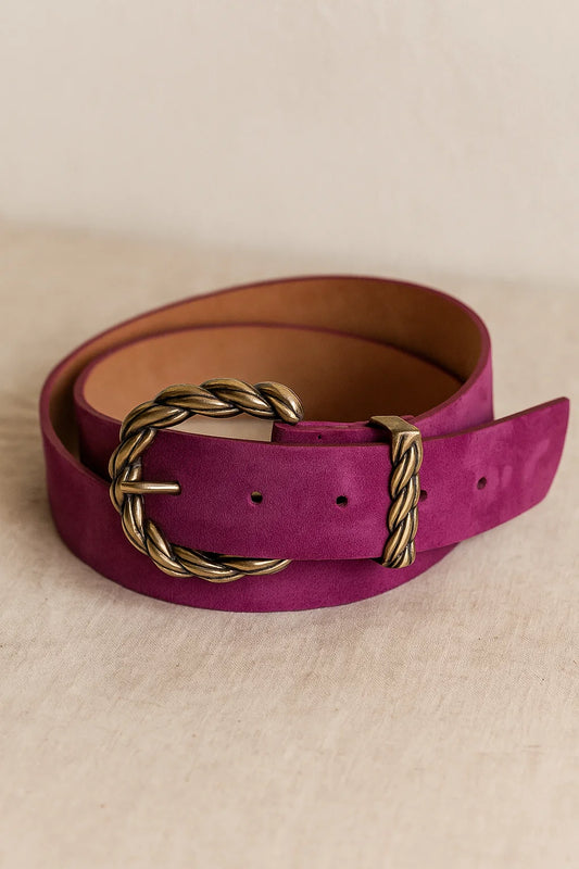 Ceinture en Cuir Boucle Torsadée