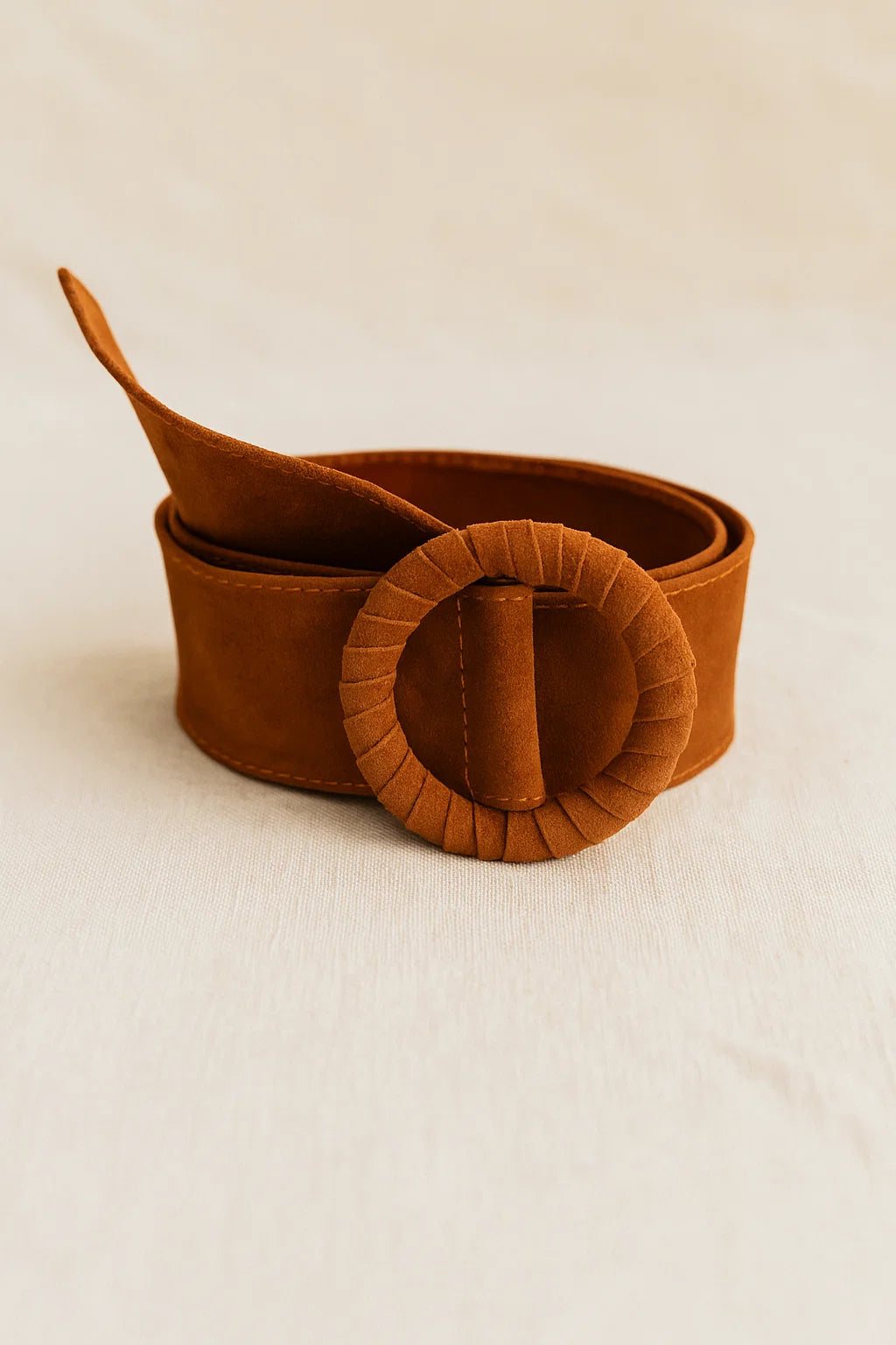 Ceinture Large Unie en Cuir