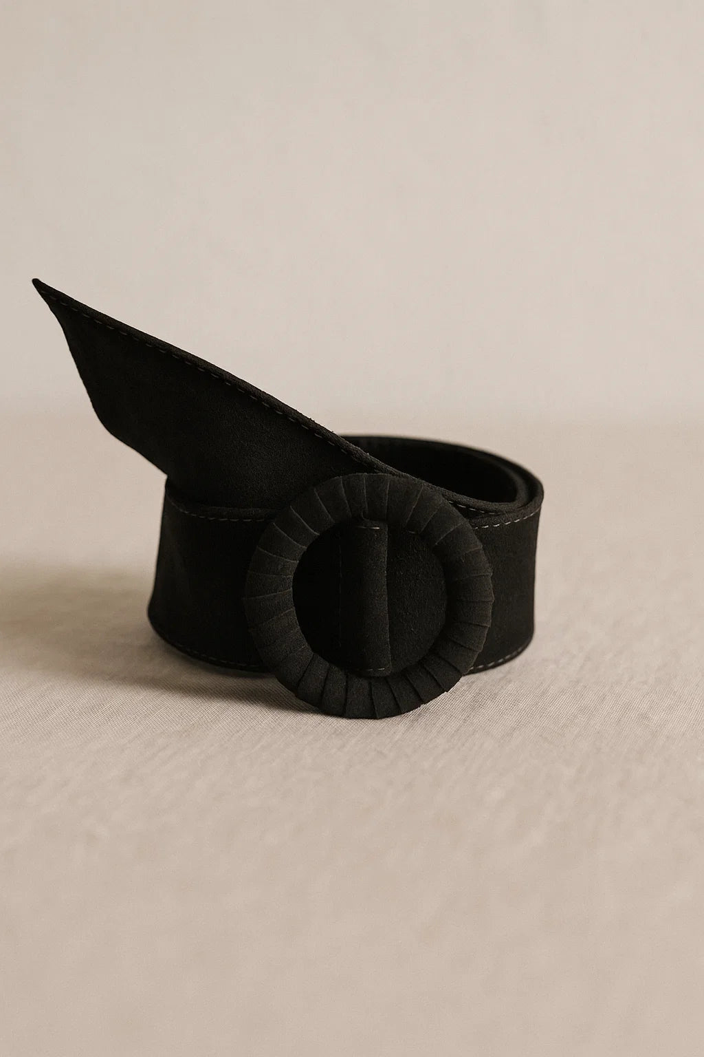 Ceinture Large Unie en Cuir