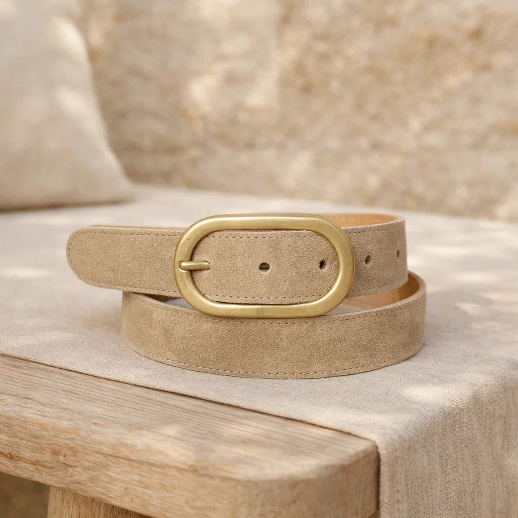 Ceinture Cuir Boucle Ovale
