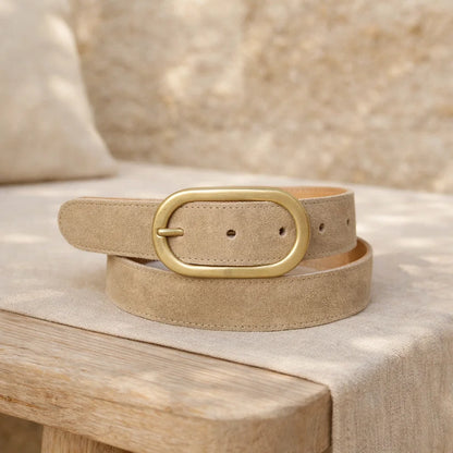 Ceinture Cuir Boucle Ovale