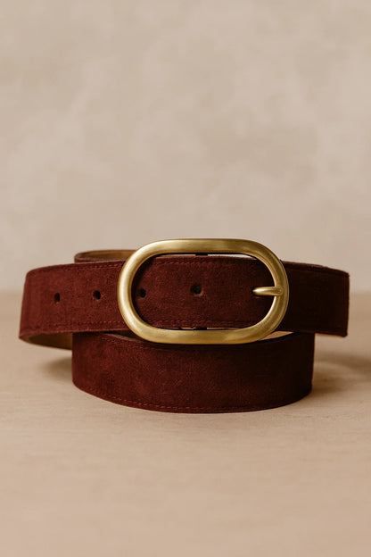 Ceinture Cuir Boucle Ovale