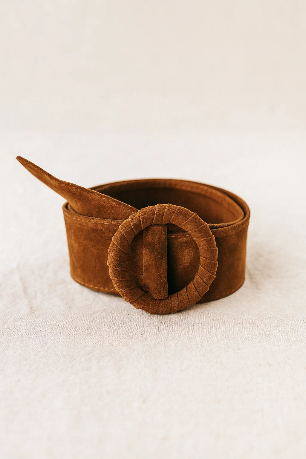 Ceinture Large Unie en Cuir
