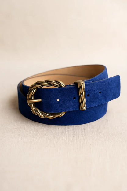 Ceinture en Cuir Boucle Torsadée