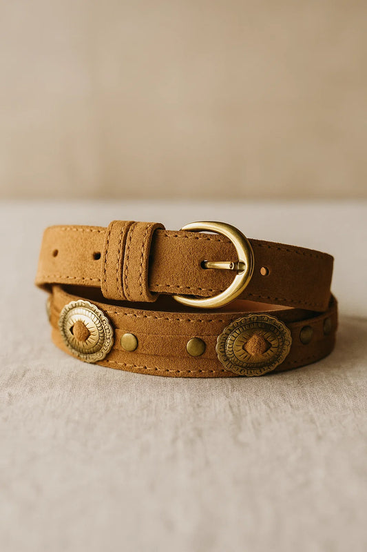 Ceinture Cuir Médaillons