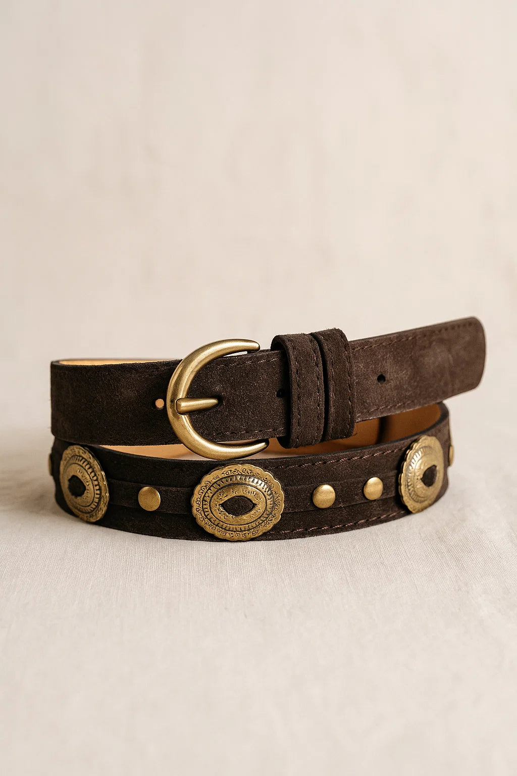 Ceinture Cuir Médaillons