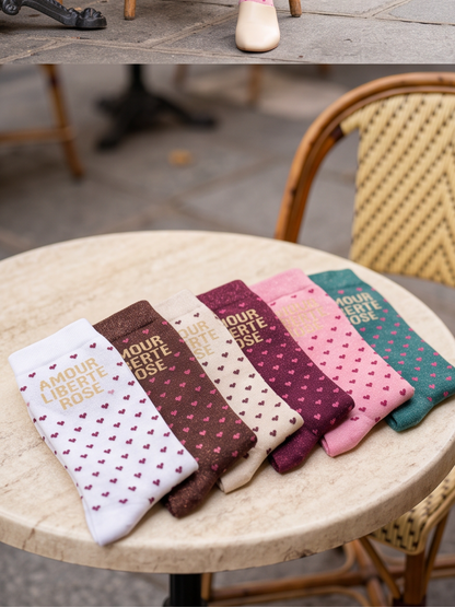 Chaussettes Amour Liberté Rose