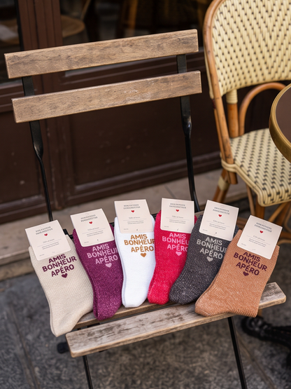 Chaussettes Amis Bonheur Apéro