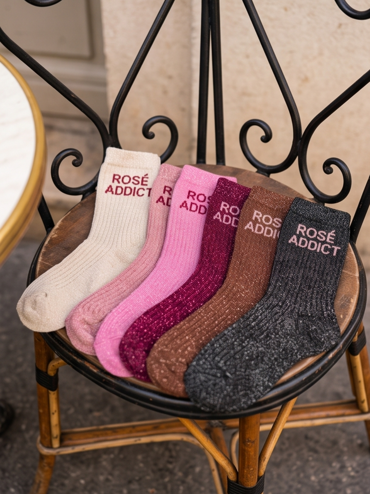 Chaussettes Rosé Addict