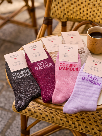 Chaussettes Cousine, Tata & Mamie Chérie