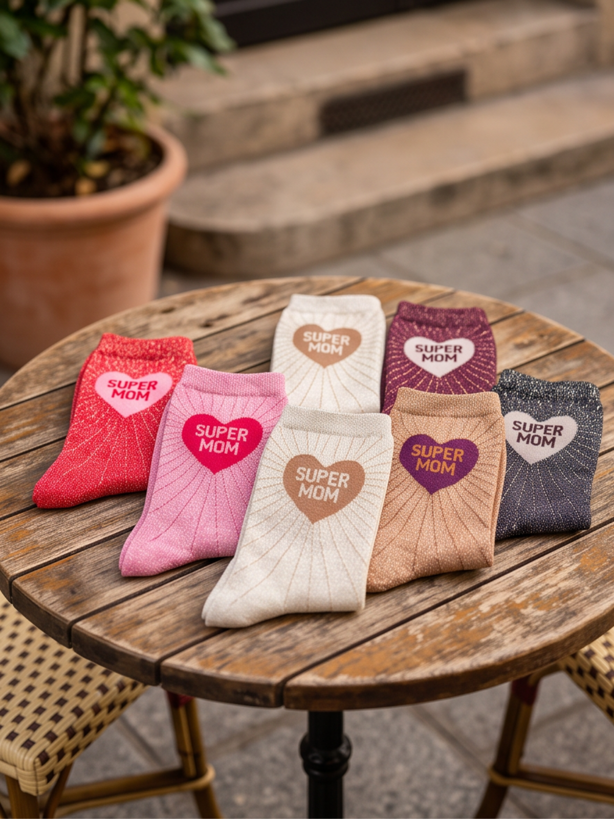 Chaussettes Super Mom