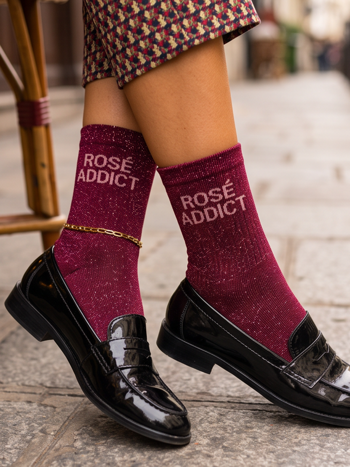 Chaussettes Rosé Addict