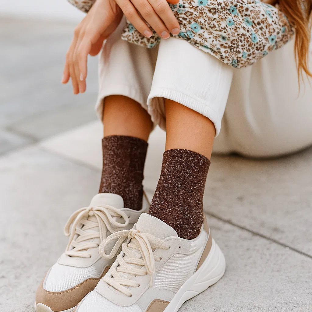 Chausettes Paillettées Unies