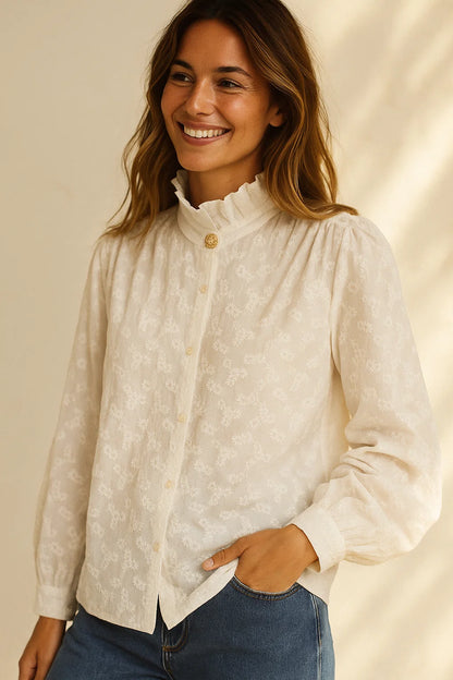Chemise Blanche Brodée