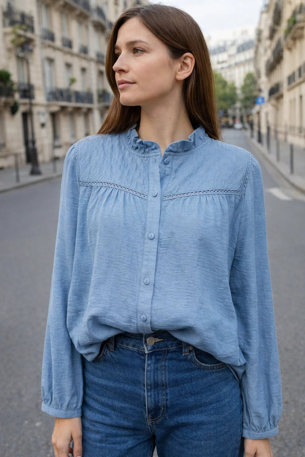 Chemise Détail Dentelle