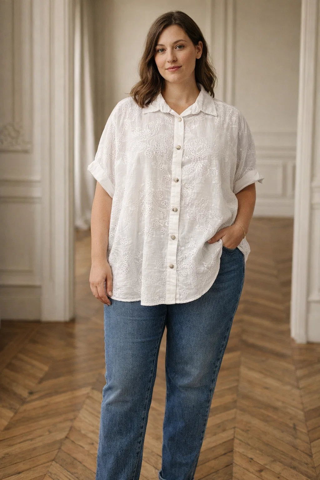 Chemise Coton Brodée