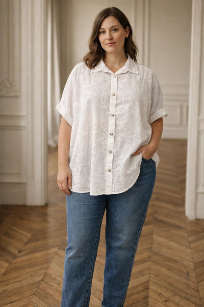 Chemise Coton Brodée