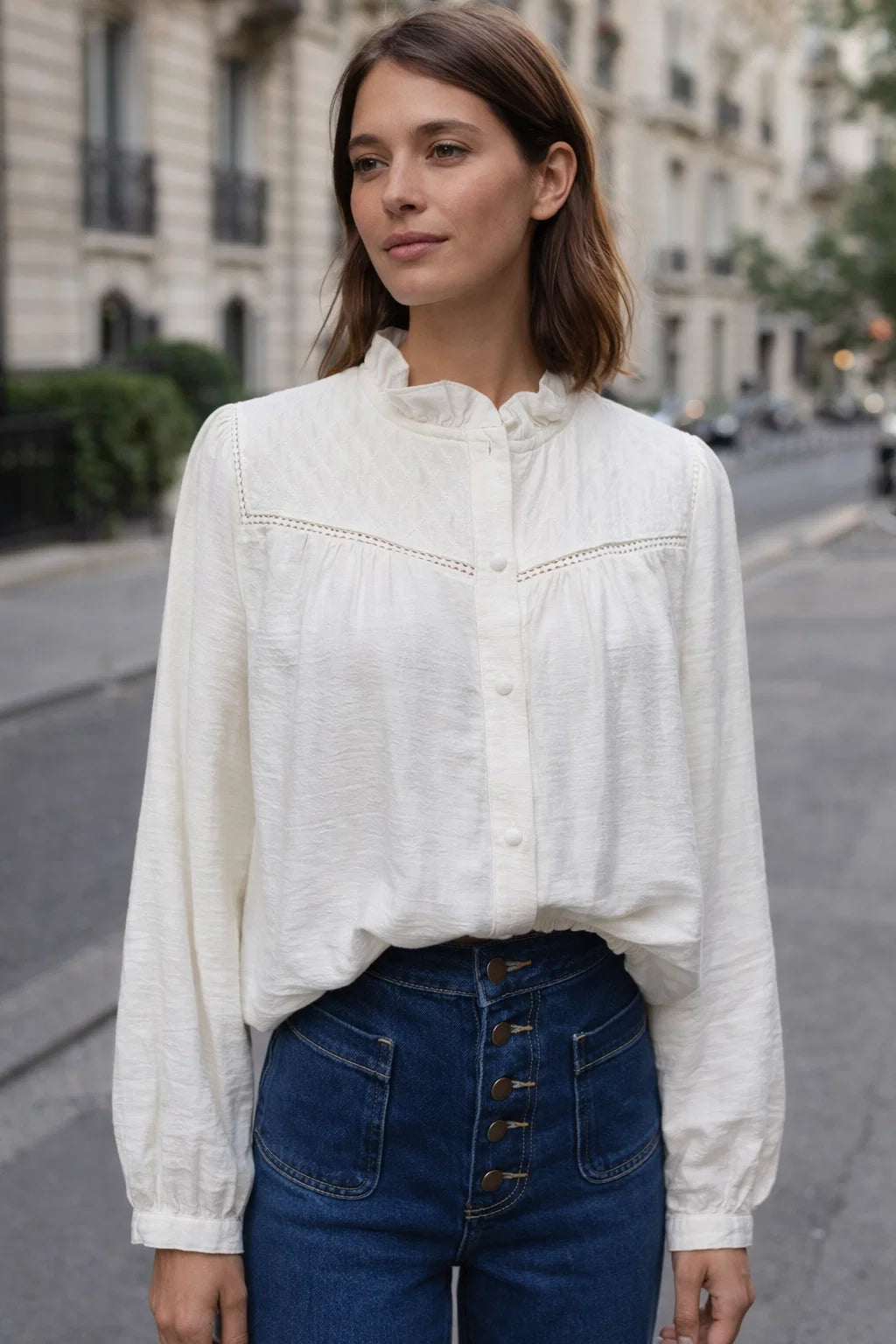 Chemise Détail Dentelle