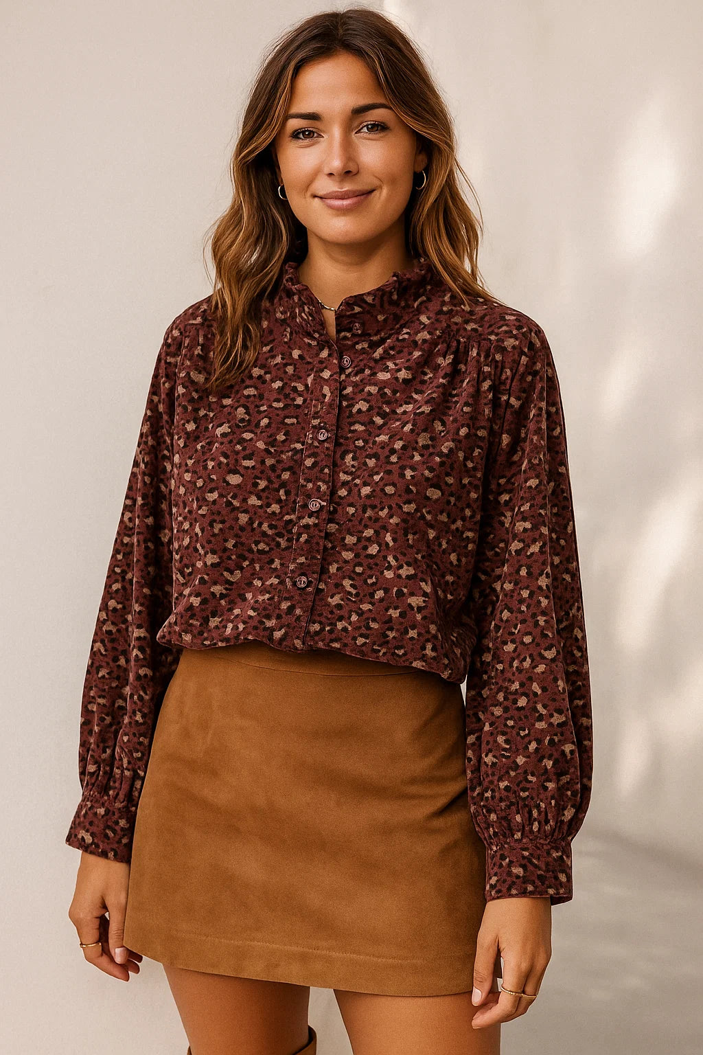 Chemise Léopard Velours