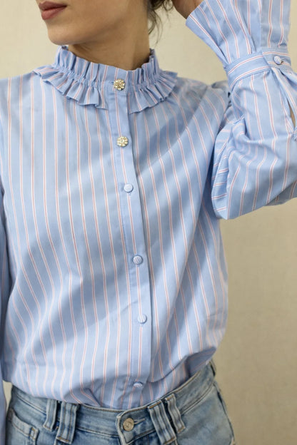 Chemise Rayée Volants