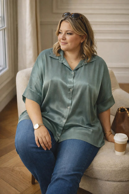 Chemise Satinée Femme 44-50