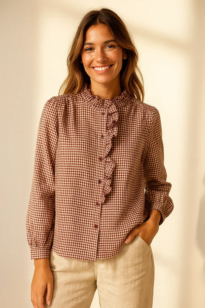 Chemise Vichy Bordeaux