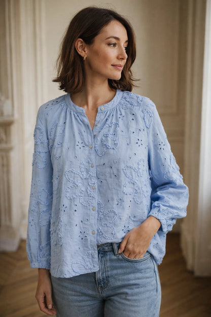 Chemise Fleur Texturée