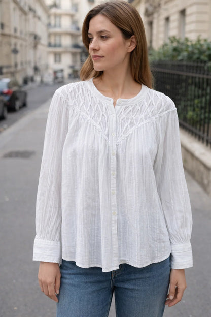 Chemise Détails Smockés