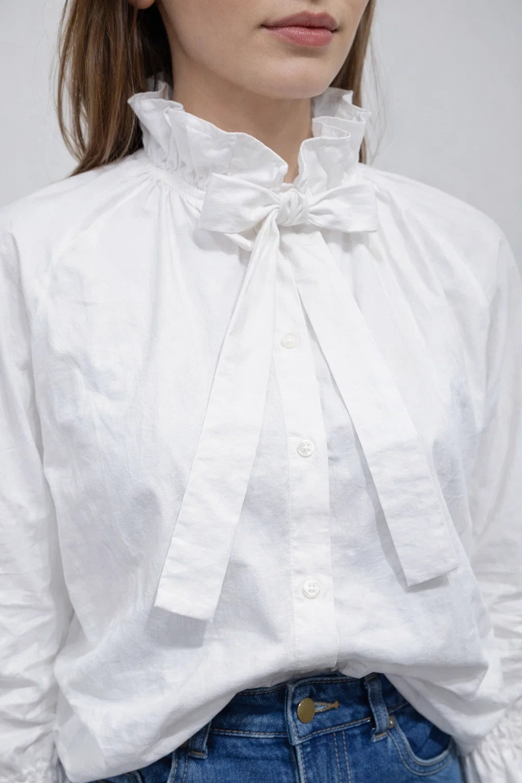 Chemise Blanche Lavallière