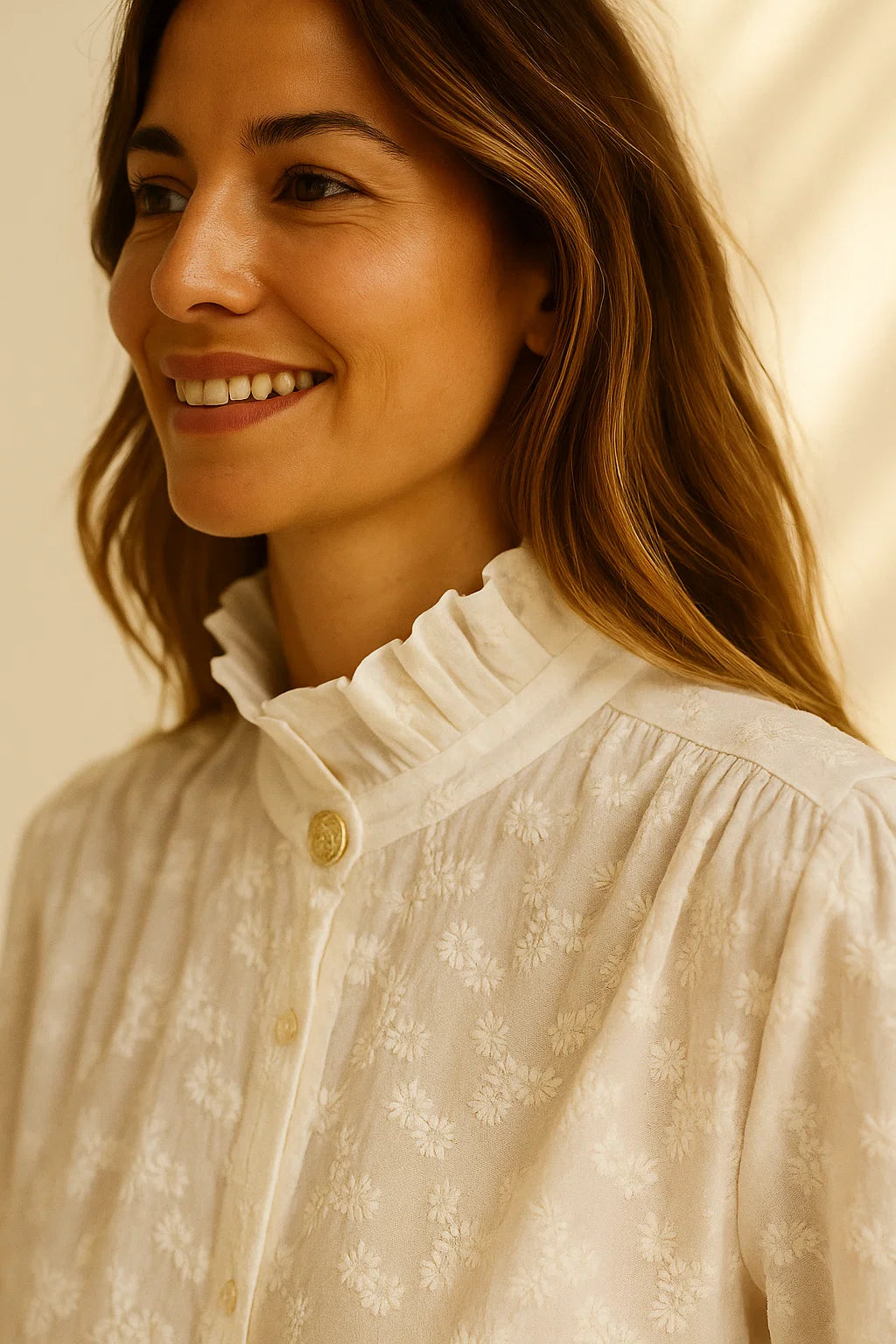 Chemise Blanche Brodée