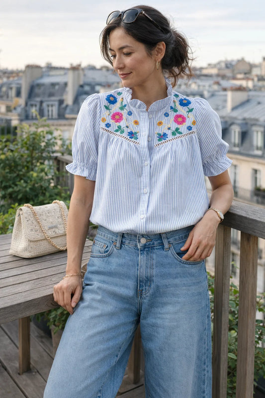 Chemise Estivale Brodée