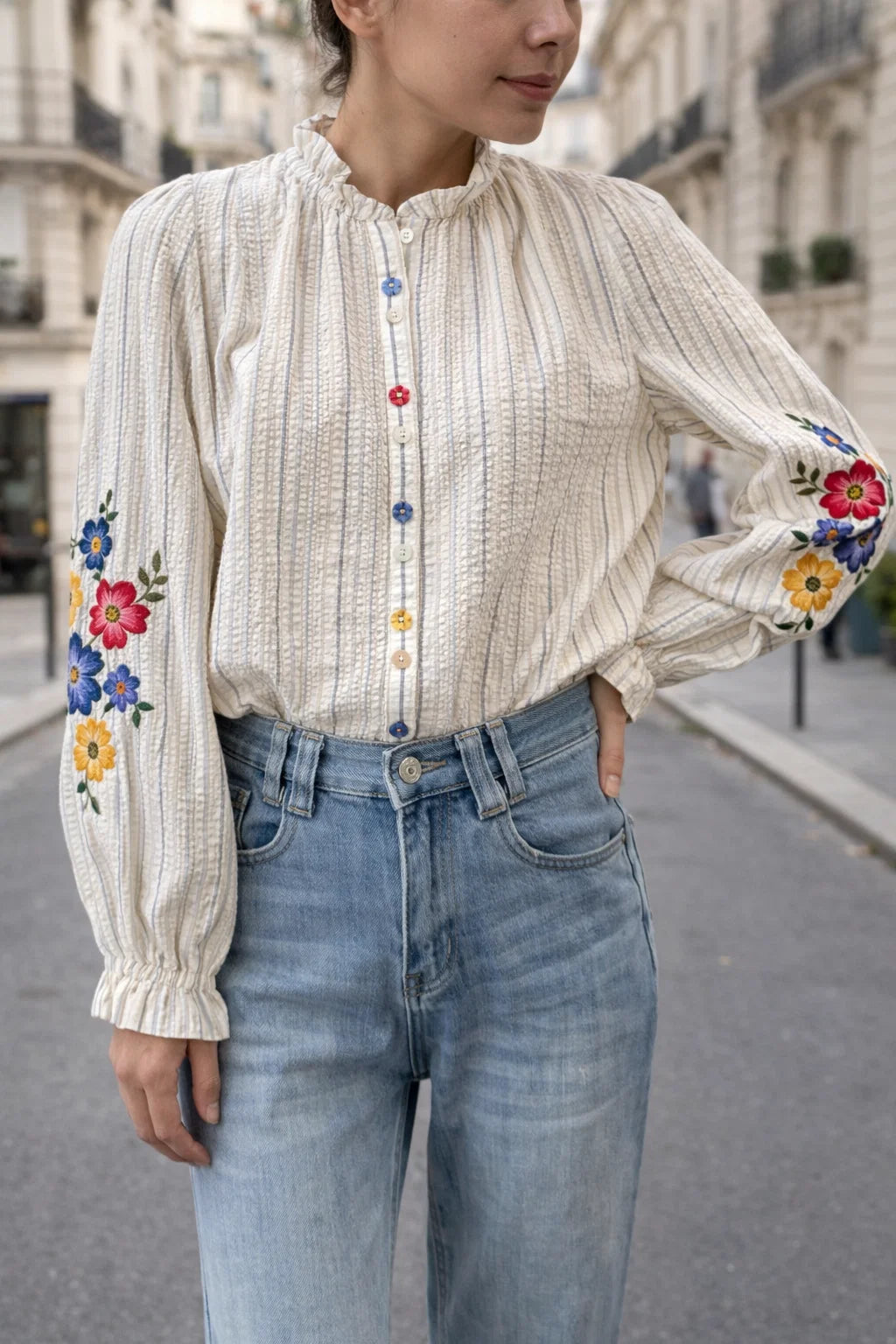 Chemise Détails Brodés