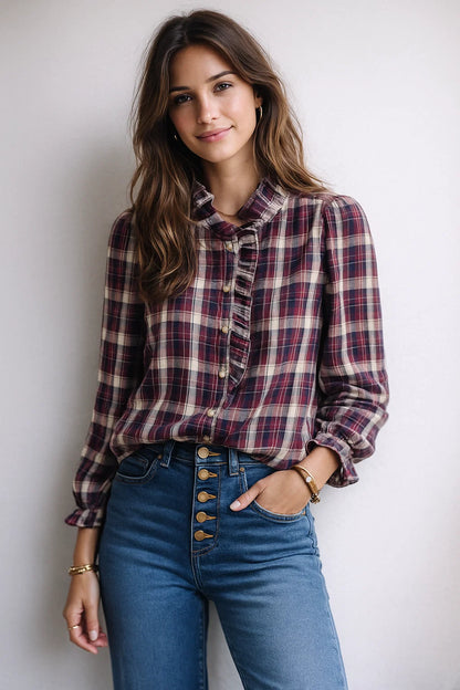 Chemise Romance Carreaux