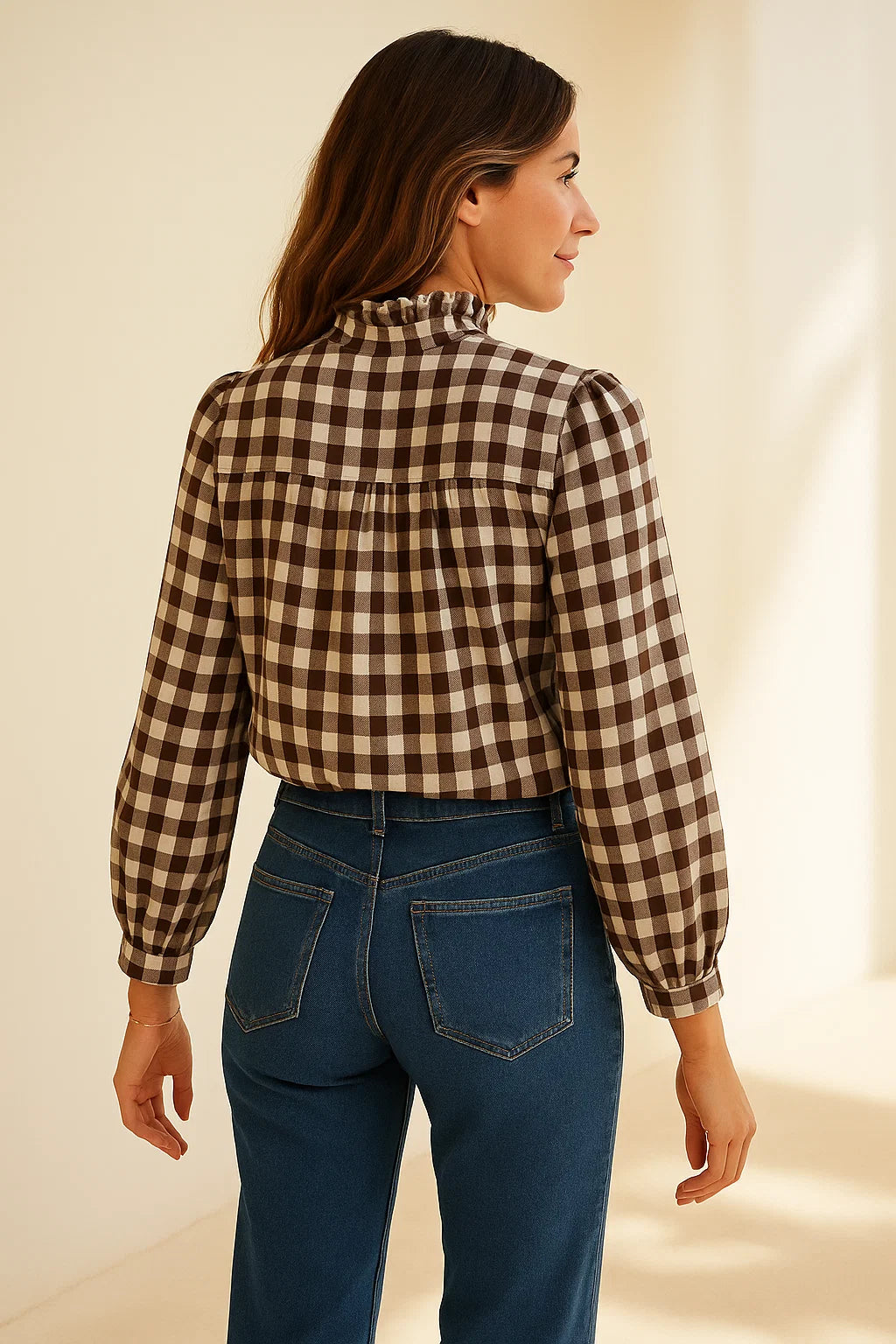 Chemise Hiver Coton Marron