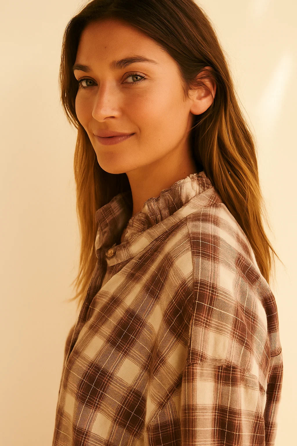 Chemise à Carreaux Bruns