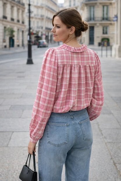 Chemise Carreaux Rose
