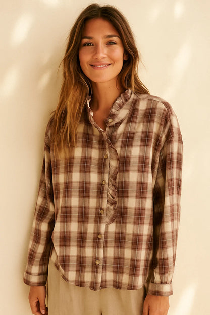 Chemise à Carreaux Bruns