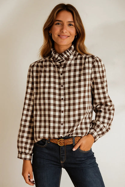 Chemise Hiver Coton Marron