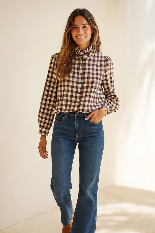 Chemise Hiver Coton Marron