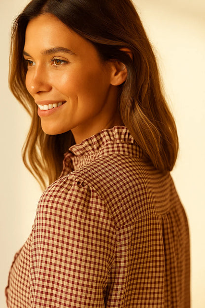 Chemise Vichy Bordeaux