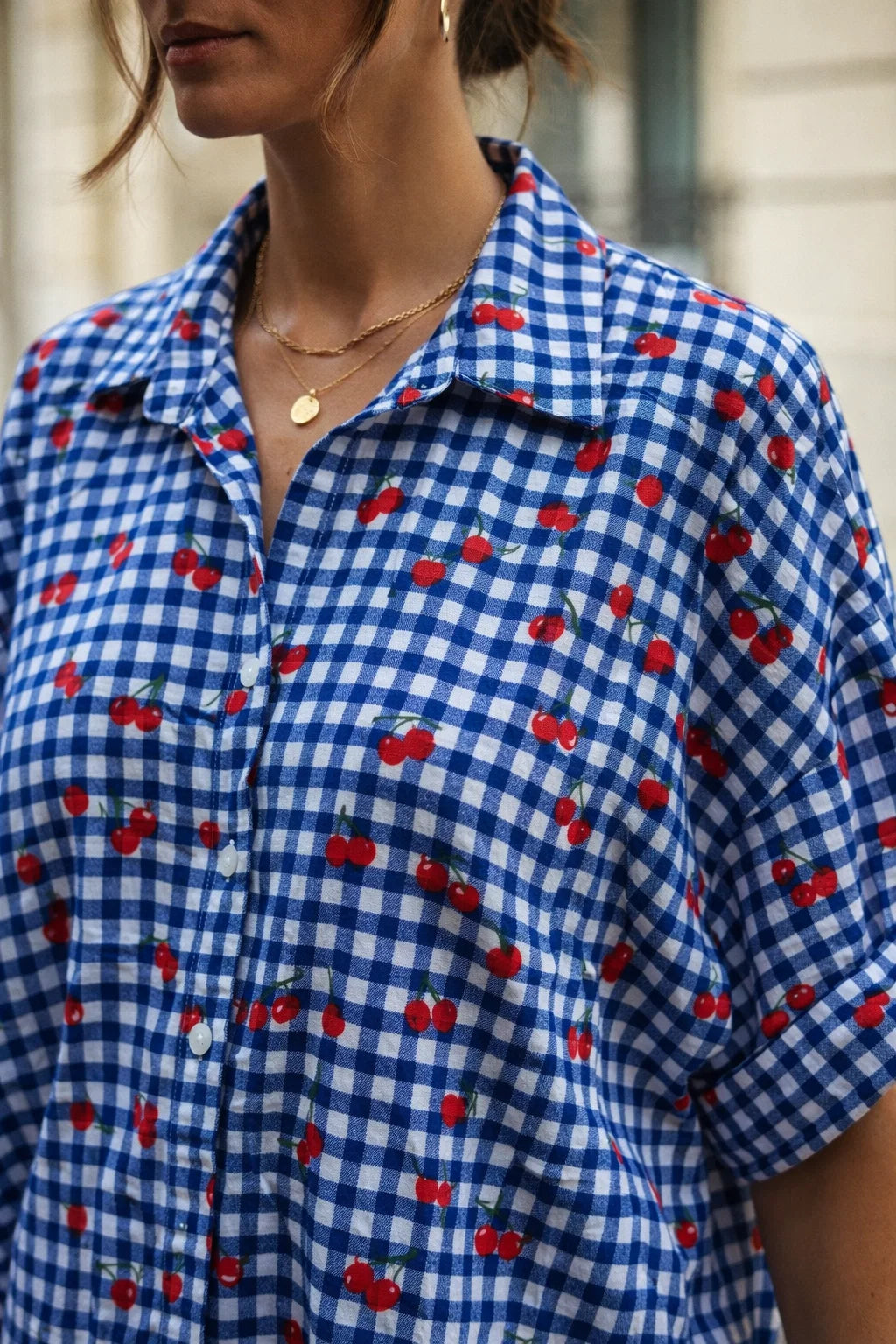 Chemise Vichy Cerises