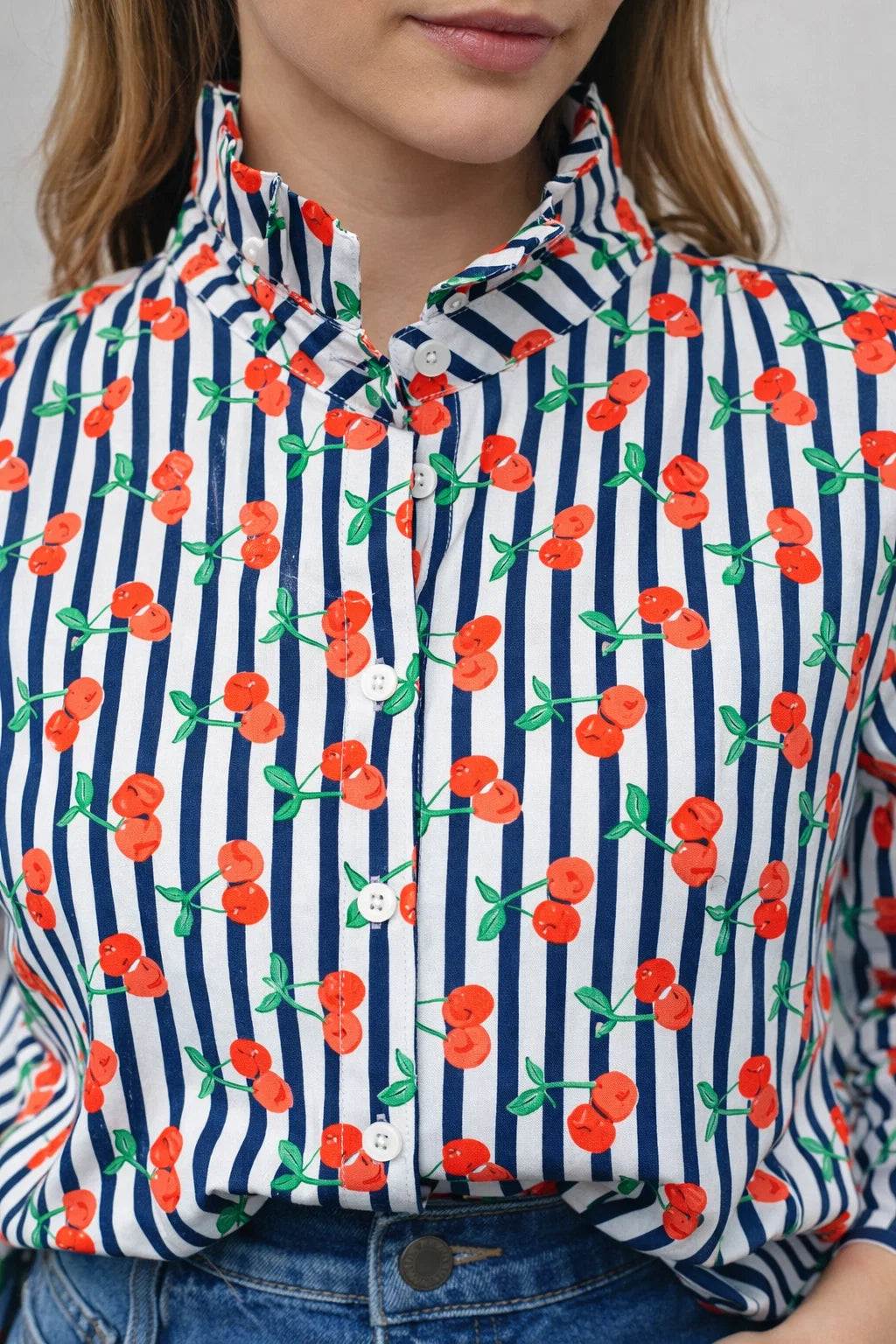 Chemise Cerises Rayée