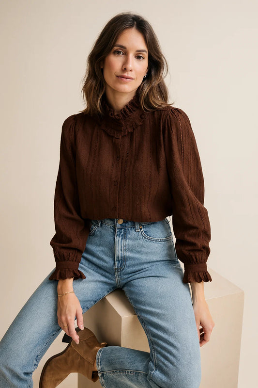 Chemise Chocolat Texturé