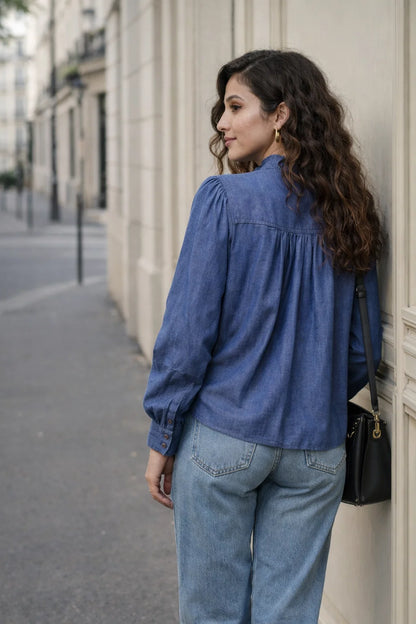 Blouse Col Froncé