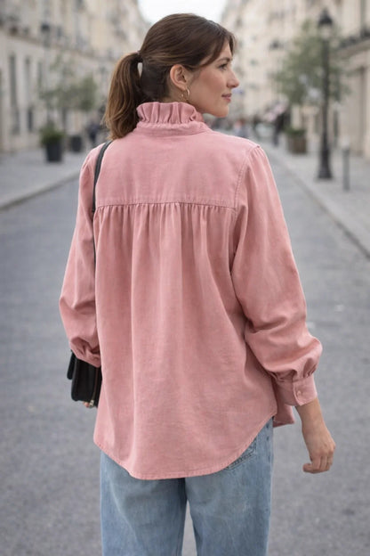 Chemise Col Volanté