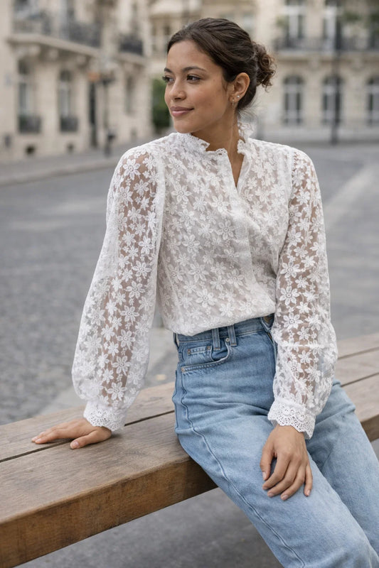 Chemise Dentelle Fleur