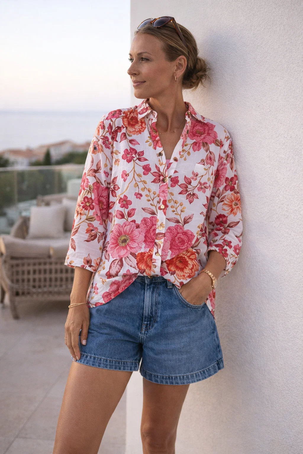 Chemise Coton Fleurie