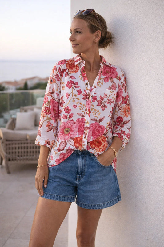 Chemise Coton Fleurie