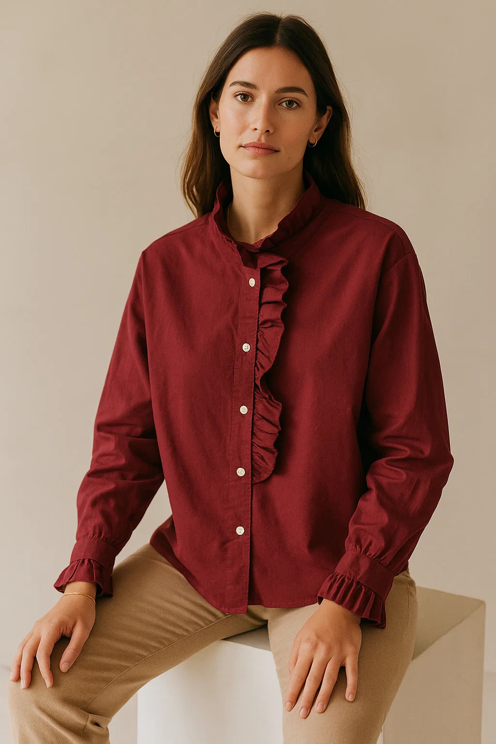 Chemise Classique Volants